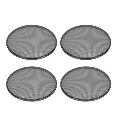 Diyeeni 180mm Speaker Grill Cover, 4 Pack Metal Mesh Round Subwoofer Speaker Grills, Speakers Decorative Ring DIY Speakers Accessory Part, Easy to Install