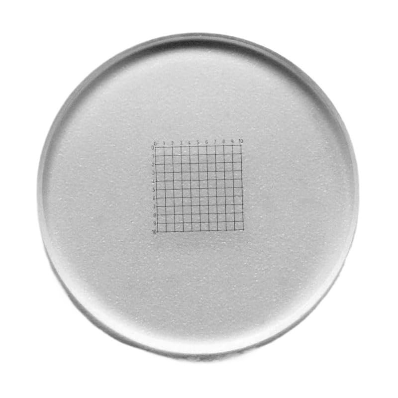 1pc Divison 0.5MM Grid Scale Microscope Calibration Micrometer Eyepiece Lens Net Reticle for Optical Instruments(1PC Diameter 25mm)