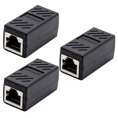 VILLCASE 3Pcs Ethernet Coupler Connector Compatible Ethernet Adapter for Extending Cable Durable Design for Use