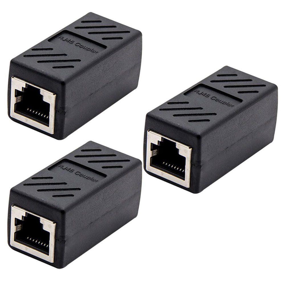 VILLCASE 3Pcs Ethernet Coupler Connector Compatible Ethernet Adapter for Extending Cable Durable Design for Use