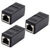 VILLCASE 3Pcs Ethernet Coupler Connector Compatible Ethernet Adapter for Extending Cable Durable Design for Use view 1