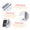 TEHAUX 1Pc Foldable Side Mount Clip Phone Holder Compact Laptop Bracket for Easy Viewing Flat Monitors Angle for Hands Video Chats Lightweight Design Silver view 3