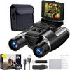 2.4" LCD Digital Binoculars with Camera, 48MP 2.5K Video Recording, 12x32 Optics, 8X Digital Zoom for Bird Watching, Hunting, Concerts and Sports, Includes 32GB Card view 1