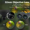 2.4" LCD Digital Binoculars with Camera, 48MP 2.5K Video Recording, 12x32 Optics, 8X Digital Zoom for Bird Watching, Hunting, Concerts and Sports, Includes 32GB Card view 2
