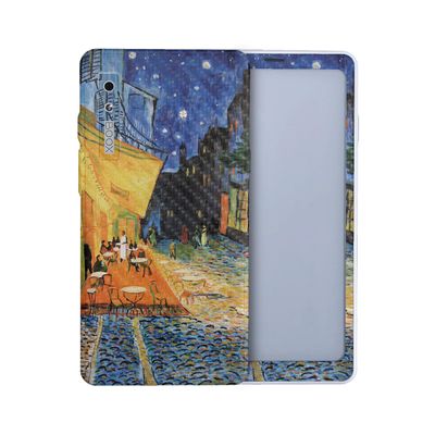 Carbon Fiber Tablet Skin Compatible with BOOX Palma 2 (2024) - Cafe Terrace at Night - Premium 3M Vinyl Protective Wrap Decal Cover - Easy to Apply | Crafted in The USA by MightySkins