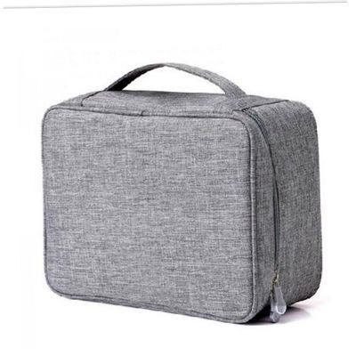 Uonlytech Canvas Storage Bag Capacity Digital Accessories Organizer Pouch for Travel Tech Storage for Cables Power Bank Earphones Compact Durable Design