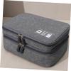 Uonlytech Canvas Storage Bag Capacity Digital Accessories Organizer Pouch for Travel Tech Storage for Cables Power Bank Earphones Compact Durable Design view 3