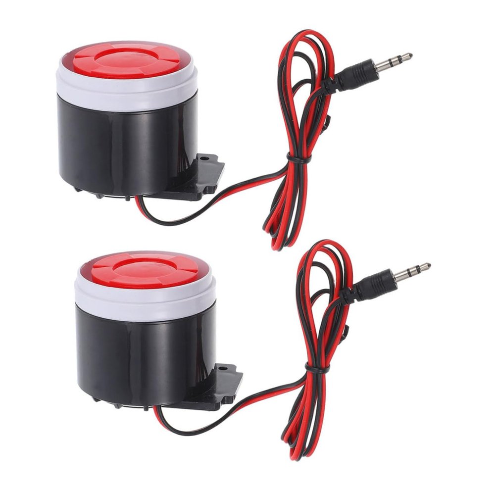 LABRIMP 2Pcs Wired Mini Alarm System Theft Emergency Safety Siren Loud Security Sound for Home Office Strong Deterrent with High Precision Detection Easy Setup Alarm System