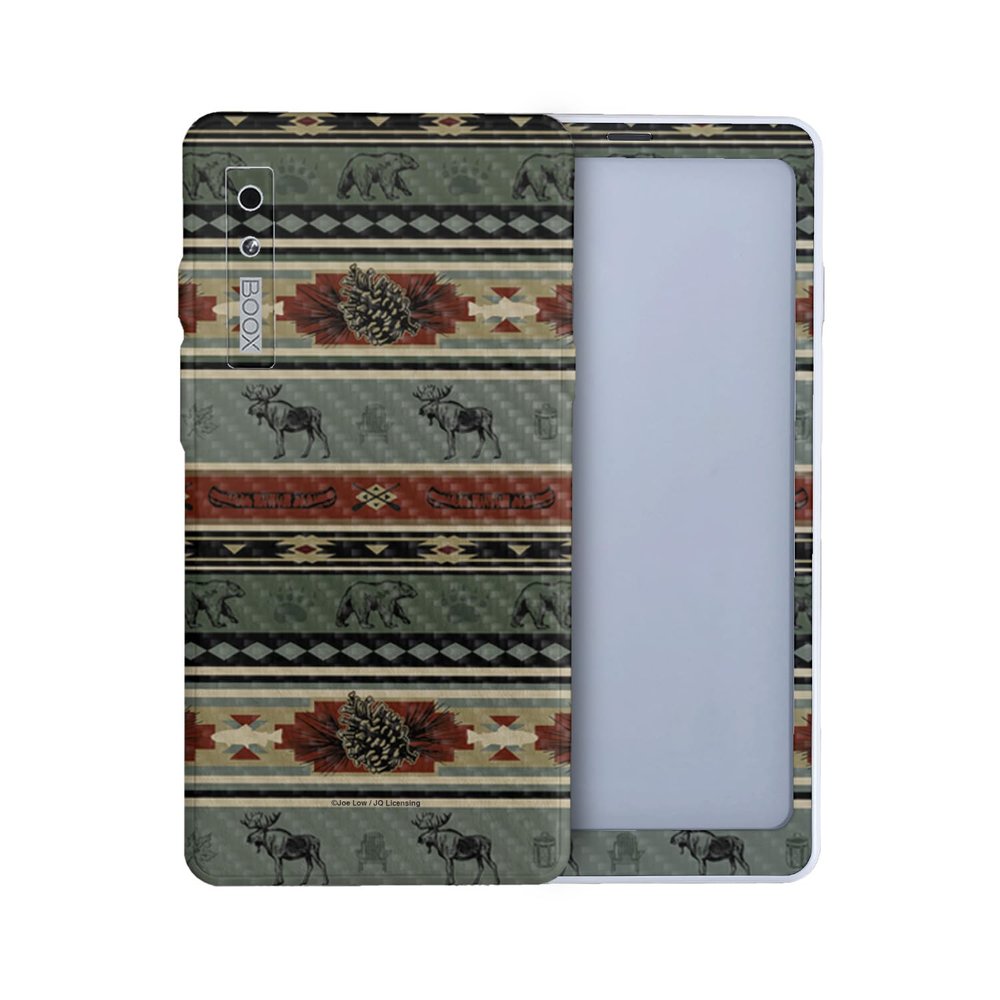 Carbon Fiber Tablet Skin Compatible with BOOX Palma 2 (2024) - Cabin Stripes - Premium 3M Vinyl Protective Wrap Decal Cover - Easy to Apply | Crafted in The USA by MightySkins