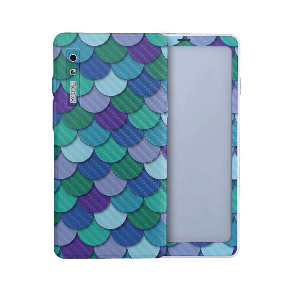 Carbon Fiber Tablet Skin Compatible with BOOX Palma 2 (2024) - Blue Scales - Premium 3M Vinyl Protective Wrap Decal Cover - Easy to Apply | Crafted in The USA by MightySkins