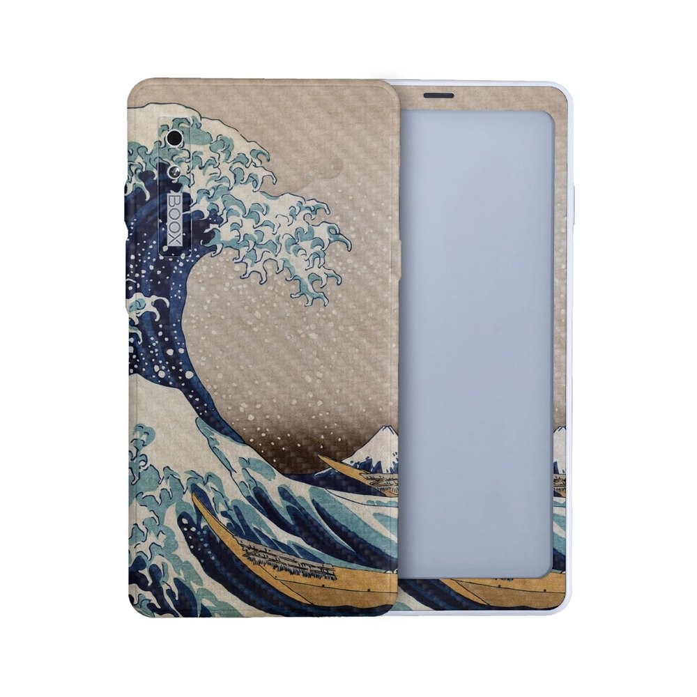 Carbon Fiber Tablet Skin Compatible with BOOX Palma 2 (2024) - Great Wave of Kanagawa - Premium 3M Vinyl Protective Wrap Decal Cover - Easy to Apply | Crafted in The USA by MightySkins