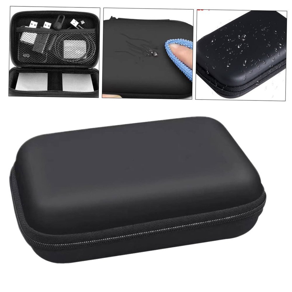 MERRYHAPY 1Pc Multifunctional Mouse USB Cable Storage Bag Portable Eva Zipper Pouch for Digital Accessories Lightweight Organizer for Home Travel Shockproof Design