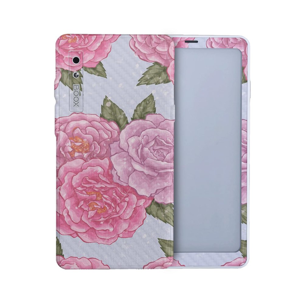 Carbon Fiber Tablet Skin Compatible with BOOX Palma 2 (2024) - Wallpaper Rose - Premium 3M Vinyl Protective Wrap Decal Cover - Easy to Apply | Crafted in The USA by MightySkins