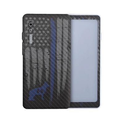 Carbon Fiber Tablet Skin Compatible with BOOX Palma 2 (2024) - Thin Blue Line K9 - Premium 3M Vinyl Protective Wrap Decal Cover - Easy to Apply | Crafted in The USA by MightySkins