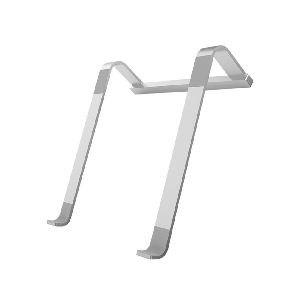 Mikinona Portable Aluminum Laptop Stand Adjustable Height Heat Sink Base for Home Office Compatible Laptops Silver Finish