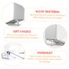 Mikinona Portable Aluminum Laptop Stand Adjustable Height Heat Sink Base for Home Office Compatible Laptops Silver Finish view 3
