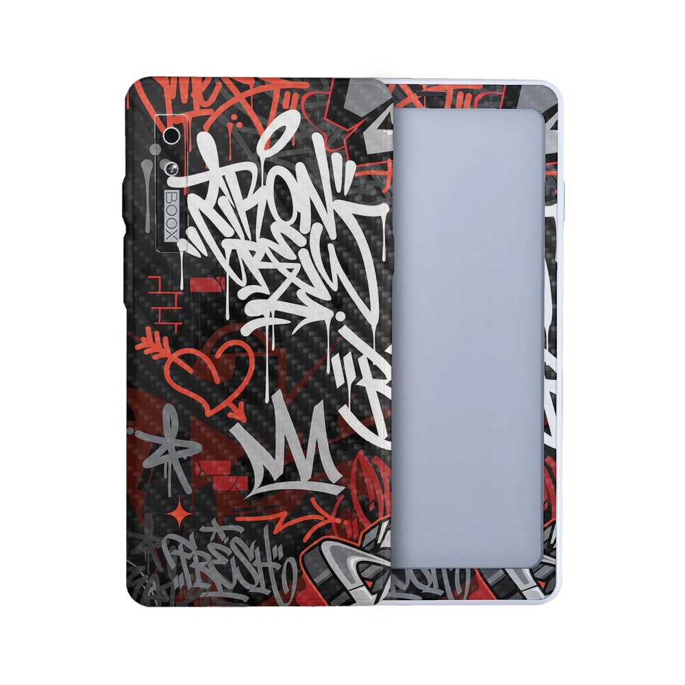 Carbon Fiber Tablet Skin Compatible with BOOX Palma 2 (2024) - Red Tag - Premium 3M Vinyl Protective Wrap Decal Cover - Easy to Apply | Crafted in The USA by MightySkins