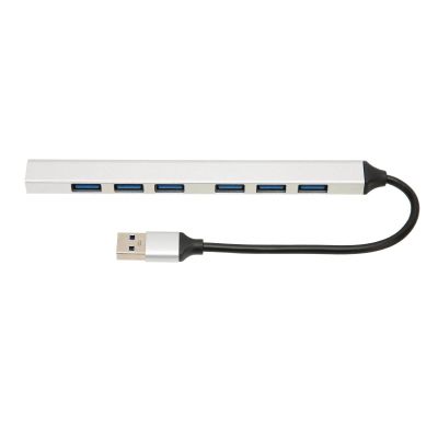 USB 3.0 Hub 7 Ports High Speed 5Gbps Data Transfer Aluminium Alloy Multi Functional Splitter for PC Laptop Desktop