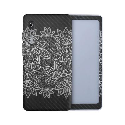Carbon Fiber Tablet Skin Compatible with BOOX Palma 2 (2024) - Floral Lace - Premium 3M Vinyl Protective Wrap Decal Cover - Easy to Apply | Crafted in The USA by MightySkins