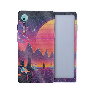 Glossy Glitter Tablet Skin Compatible with BOOX Palma 2 (2024) - Synthwave Fringe - Premium 3M Vinyl Protective Wrap Decal Cover - Easy to Apply | Crafted in The USA by MightySkins