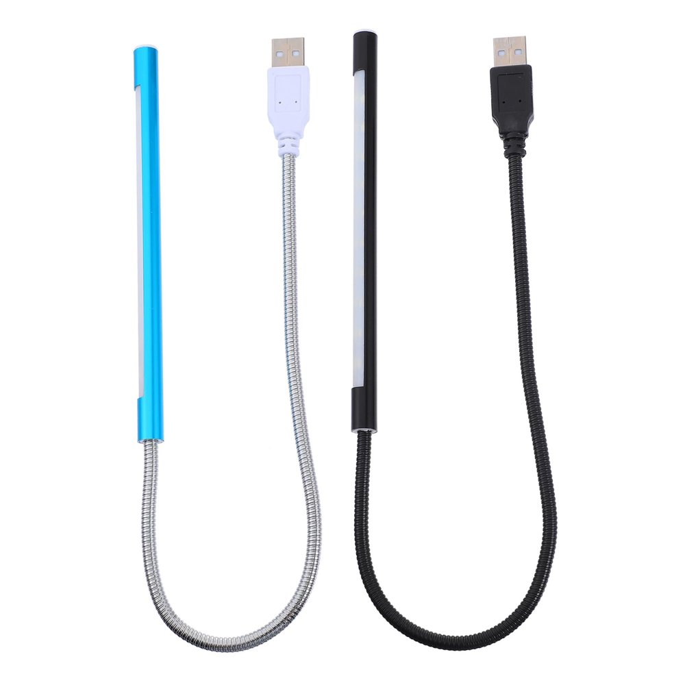 DIYEAH 2Pcs USB Touch Control LED Reading Lamp Gooseneck Night Light for Laptop Computer Dimmable USB Light with Flexibility Portable Design for Easy Use