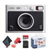 FUJIFILM INSTAX MINI EVO Hybrid Instant Camera (Black) Bundle with 32GB Memory Card + Camera Case + USB Card Reader, SD/microSD + Microfiber Cleaning Cloth view 1