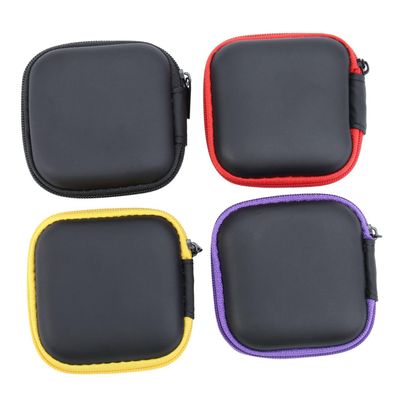 FELTECHELECTR 4Pcs Charging Cable Storage Case Multi Use Pouch for Earbuds USB Cables Coins Black Red Purple Yellow Travel Organizer for Home and Outdoors