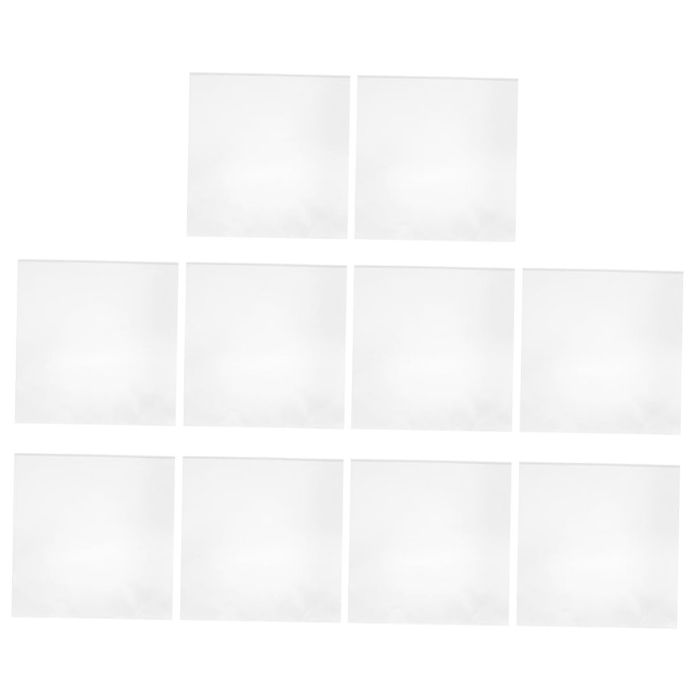 Zerodeko 10Pcs Clear Vinyl Record Sleeves Self Adhesive Protective Covers for Albums Plastic Outer Sleeves for Record Lovers to Prevent Dust and Scratches