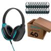 Gumdrop DropTech On-Ear Wired Headphones No Mic | USB C (40 Pack) - Long Tangle Free Chew-Proof Cord - Rugged Reliable Drop Tested and Comfortable for Kids K-12 Students Classroom and School Use view 1