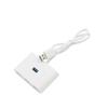 DIYEAH Port USB Hub with Power Supply Port Portable Data Expansion Adapter for PC and Laptop Compatible with Windows and White view 1
