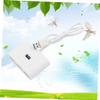 DIYEAH Port USB Hub with Power Supply Port Portable Data Expansion Adapter for PC and Laptop Compatible with Windows and White view 2