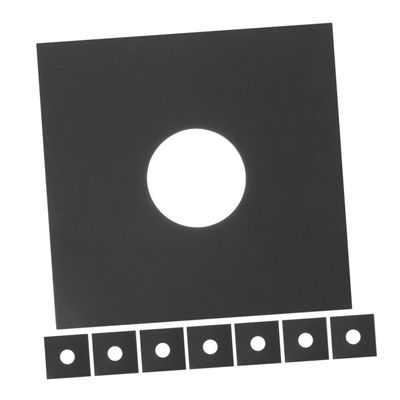 BESPORTBLE 8pcs Black Record Sleeves Double-Layer Anti-Static Cardboard Album Jackets for Music Storage Convenient Replacement Covers