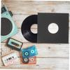 BESPORTBLE 8pcs Black Record Sleeves Double-Layer Anti-Static Cardboard Album Jackets for Music Storage Convenient Replacement Covers view 4