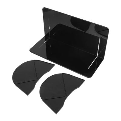 ABOOFAN Vinyl Record Storage Rack Tabletop Display for Albums Black 1-Piece Organizer Sturdy Support for Home Decor and Music Enthusiasts
