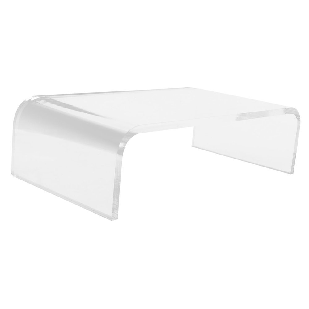 BRIGHTFUFU Acrylic Monitor Riser Stand for Desk Ergonomic Computer Screen Riser 36x19x10cm Height Adjustable Desktop Organizer for Laptop or Printer