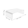 BRIGHTFUFU Acrylic Monitor Riser Stand for Desk Ergonomic Computer Screen Riser 36x19x10cm Height Adjustable Desktop Organizer for Laptop or Printer view 2