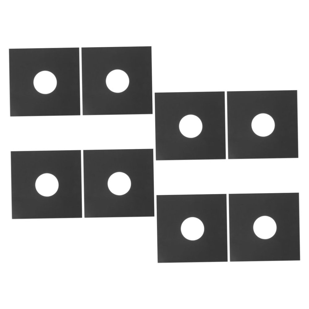 BCOATH 8pcs Anti-Static Cardboard Vinyl Record Sleeves Double-Layer Music Record Jackets Protective Covers for Vinyl Storage