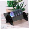 ABOOFAN CD Storage Rack Desktop Vinyl Record Holder Sleek Organizer for and Albums Sturdy Structure for Easy Access and Stylish Desktop Display for view 4