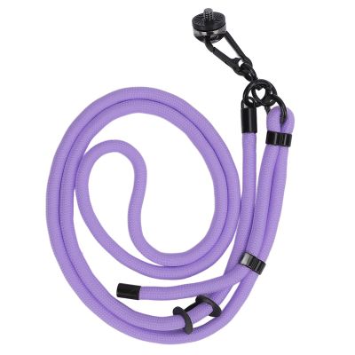 Bewinner Action Camera Lanyard - Storage Case Adjustable AntiLost Strap with Cushioned Pads for 3, Action 5, ONE X4 (Violet)