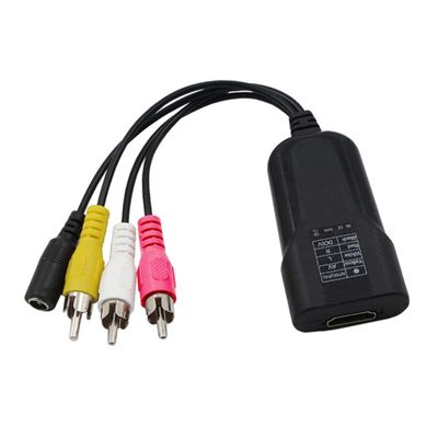 POPETPOP to Converter Adapter Portable Composite Video Converter for Ntsc Pal No Drivers Required Compatible with Tv Laptop and More