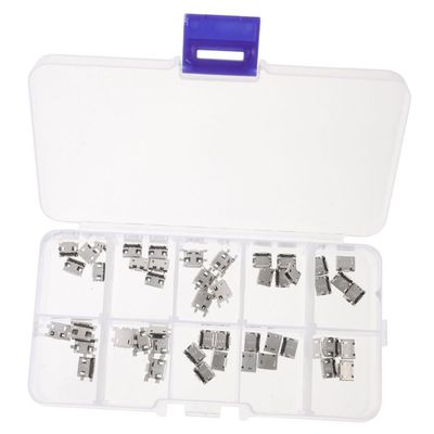 HOMOBABE 100PCS Micro USB Female Socket Connectors All-Copper 5-Pin USB Jack for Soldering and Repair for DIY Projects and Indoor Use