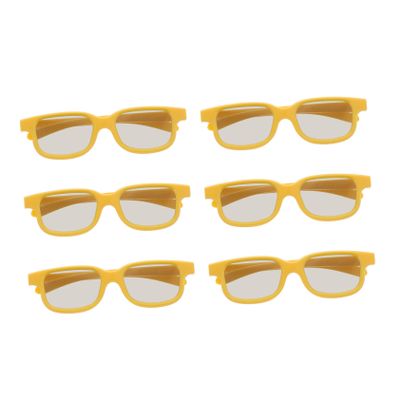 WHAMVOX 6Pcs Glasses Plastic Eyewear for Immersive Movie Experience for Travel Cinema Games and Home Viewing for Entertainment