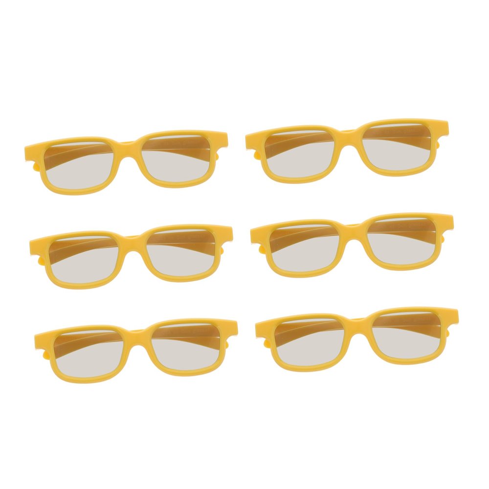 WHAMVOX 6Pcs Glasses Plastic Eyewear for Immersive Movie Experience for Travel Cinema Games and Home Viewing for Entertainment