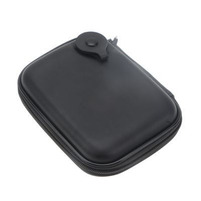 POPETPOP Eva Hard Disk Organizer Pouch with Hook Fall Electronics Storage Bag for Power Bank Earphone and Cables Portable Black Accessory Case