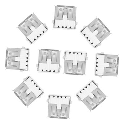 Abaodam 100pcs USB A Female Port 90-Degree Solder Connector USB 2.0 Replacement Adapter Back Cover for DIY Projects Compatible Electronic Devices