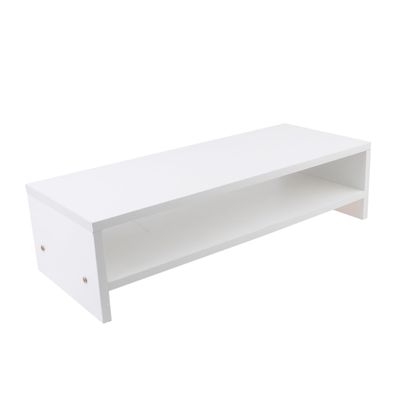 Gadpiparty 1Pcs Practical Heightening Shelf for Desktop Computer Organizer White and Design Reduces Neck and Eye Strain for Home Office Storage