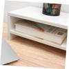 Gadpiparty 1Pcs Practical Heightening Shelf for Desktop Computer Organizer White and Design Reduces Neck and Eye Strain for Home Office Storage view 3