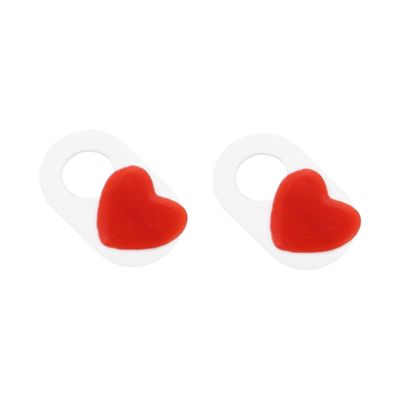 KALLORY 2 PCS Heart Pattern Webcam Cover Slide Privacy Protector for Laptop Tablet Ultra Thin Material Easy to Use Peeping Shutter for Webcam Privacy