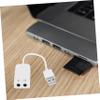 SHINEOFI 2Pcs Durable USB External Sound Card Adapter for Laptops and Independent Noise Filtering Chip Supports Headphone and Microphone Audio Output Design view 3