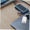 SHINEOFI 2Pcs Durable USB External Sound Card Adapter for Laptops and Independent Noise Filtering Chip Supports Headphone and Microphone Audio Output Design view 4